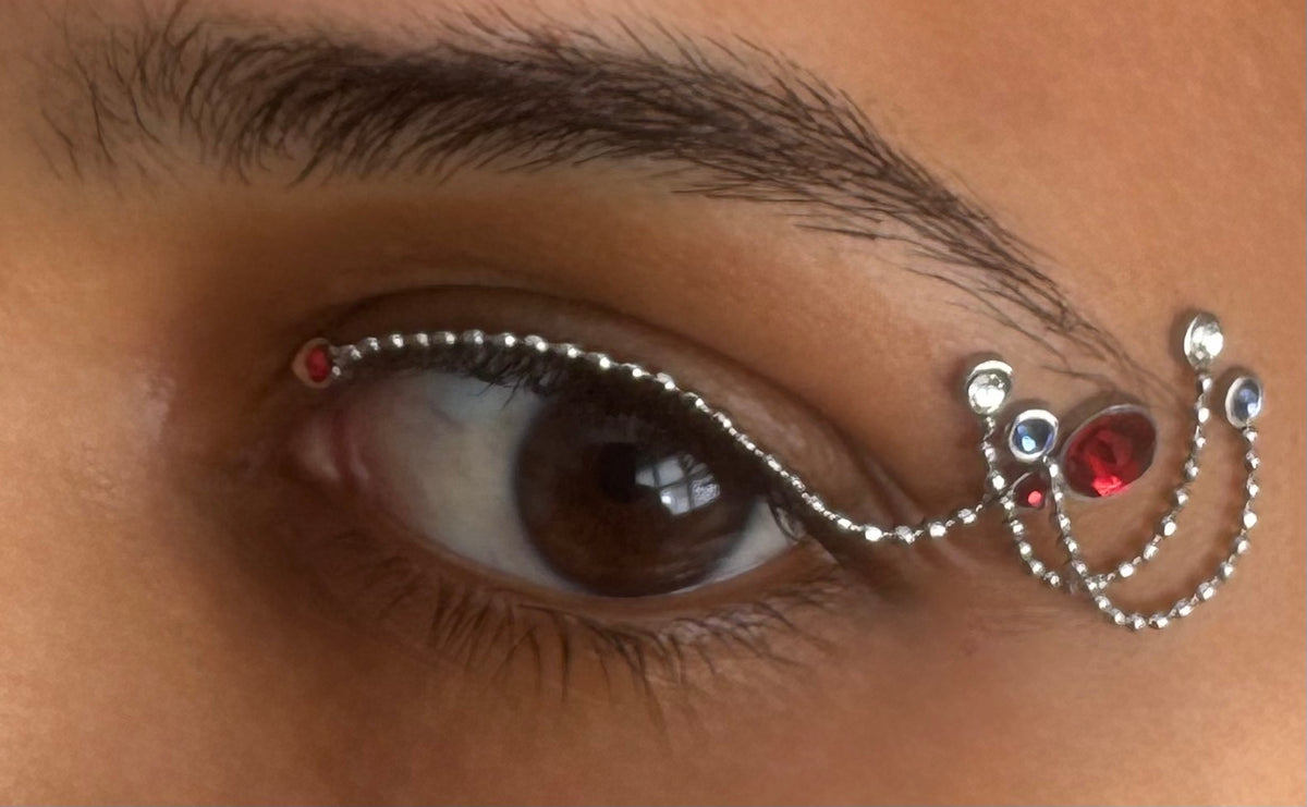 Silver Ocean Red & 2 Luna Crystal