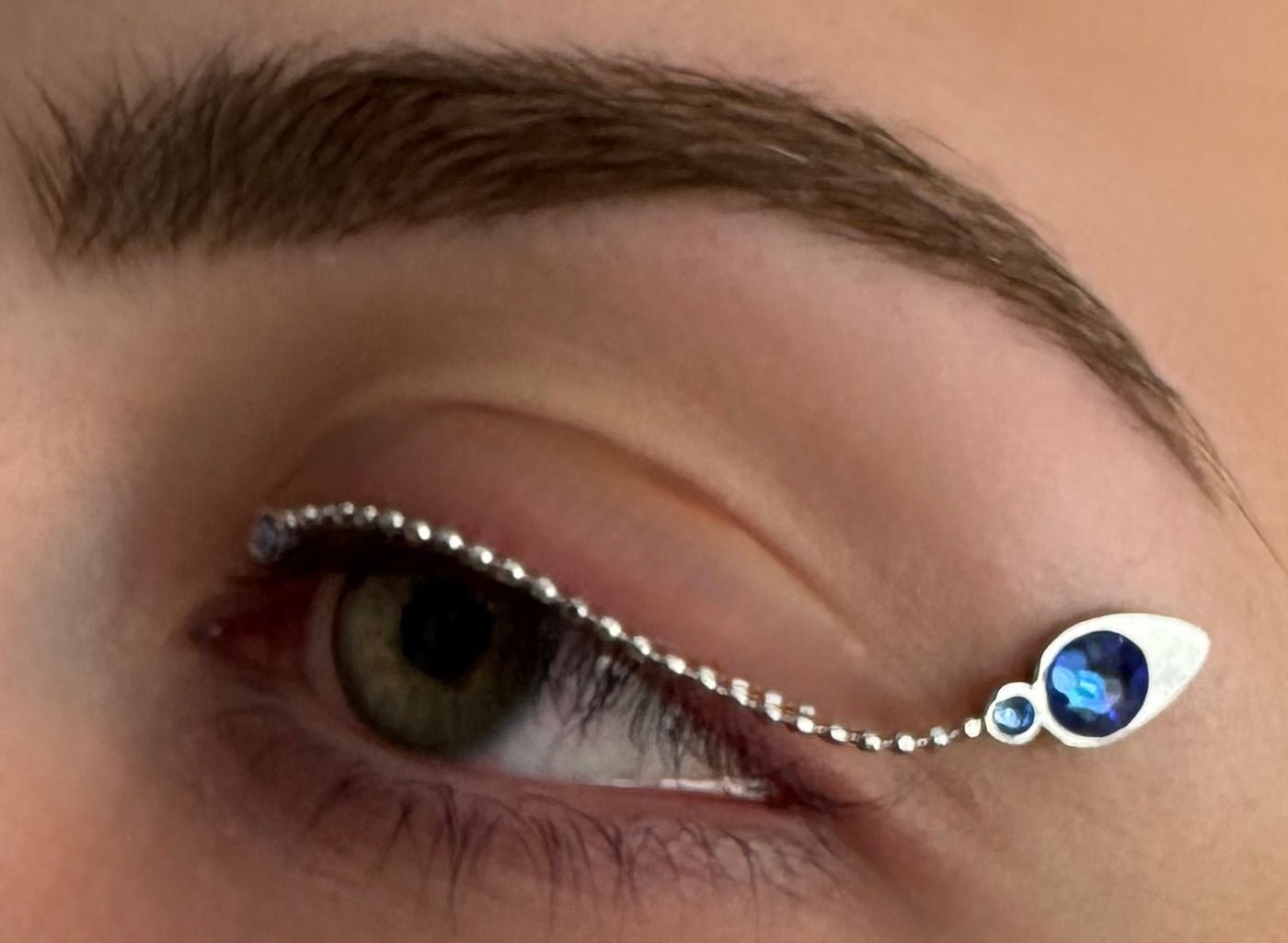 Classic Ocean - Discover the choices - Ocean Blue Silver Shimmer on model